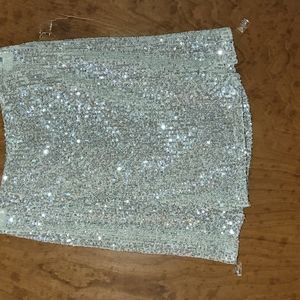 S Silver/ Rose Gold sequin skirt